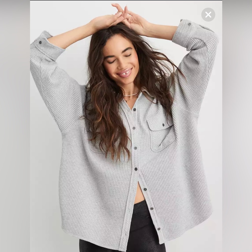 Aerie LumberJane Waffle Shirt